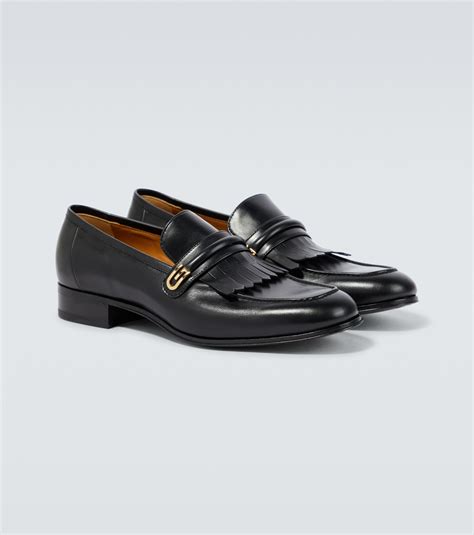 gucci loafers grey|gucci fringe loafer.